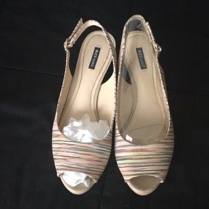 Alex Marie slung back heels, Size 9.5M, multi